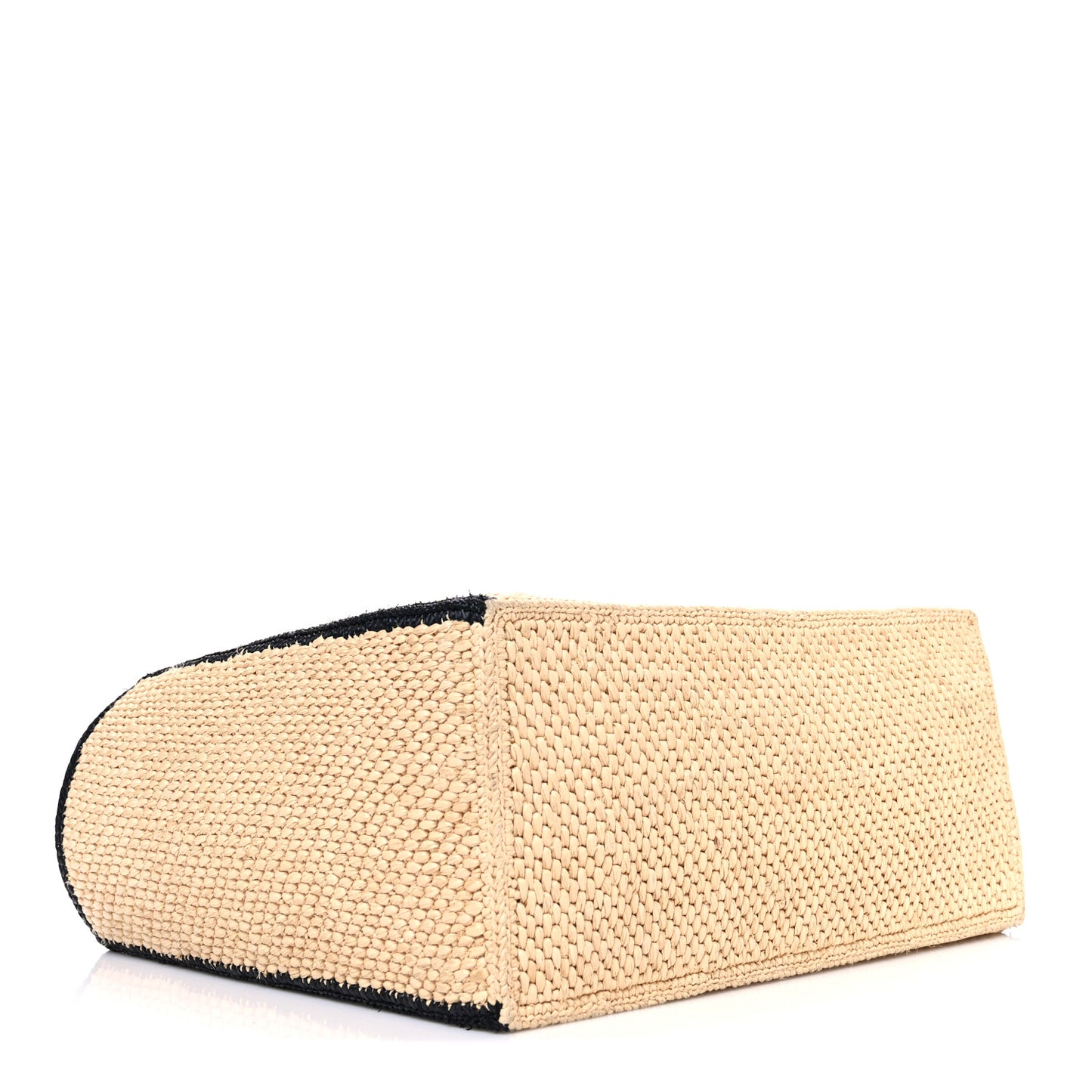 Raffia Large Paula's Ibiza Logo Tote Natural Tan
