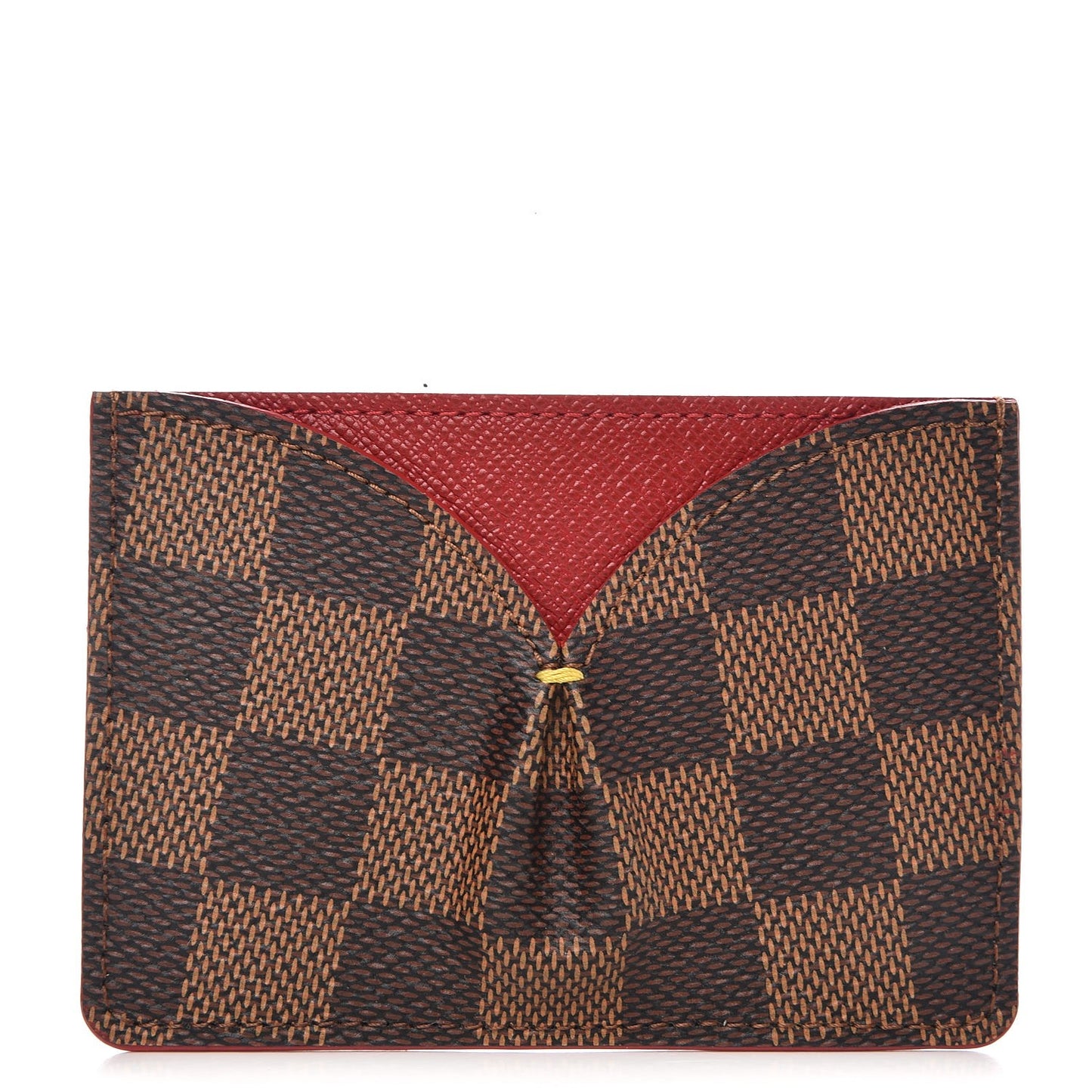Damier Ebene Caissa Card Holder Cherry