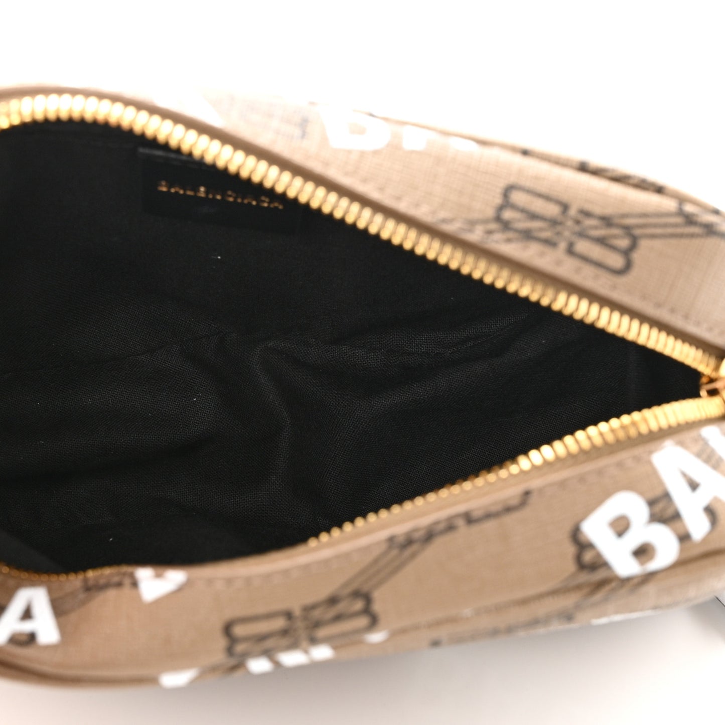Coated Canvas BB Monogram Allover Logo Small Camera Bag Beige Brown Black