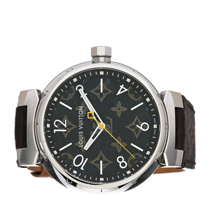 Louis Vuitton Stainless Steel Monogram 39mm Tambour Monogram Quartz Watch 2 of 4