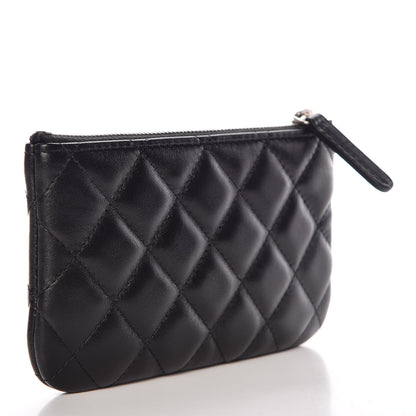 Chanel Lambskin Quilted Small Cosmetic Case Black 3 of 8