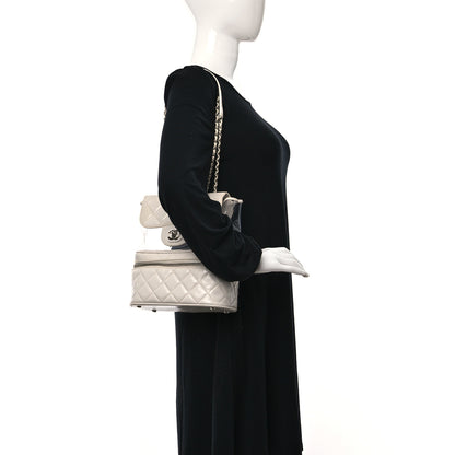 Chanel Crumpled Calfskin PVC Quilted Flap White 2 of 11