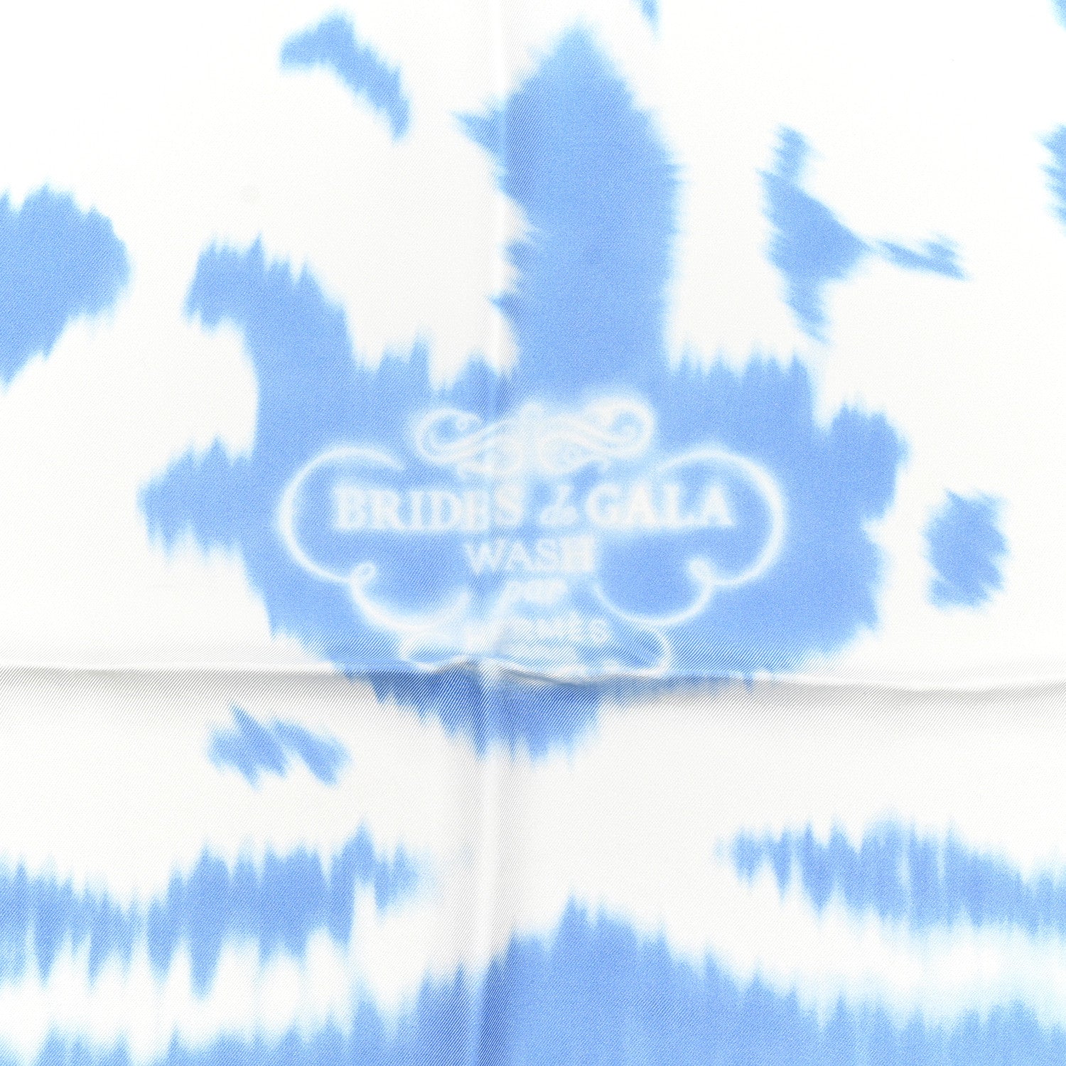 Hermes Silk Brides De Gala Wash Scarf 90 Ciel Blanc 2 of 4