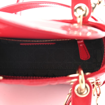 Christian Dior Patent Cannage Mini Lady Dior Red 4 of 7