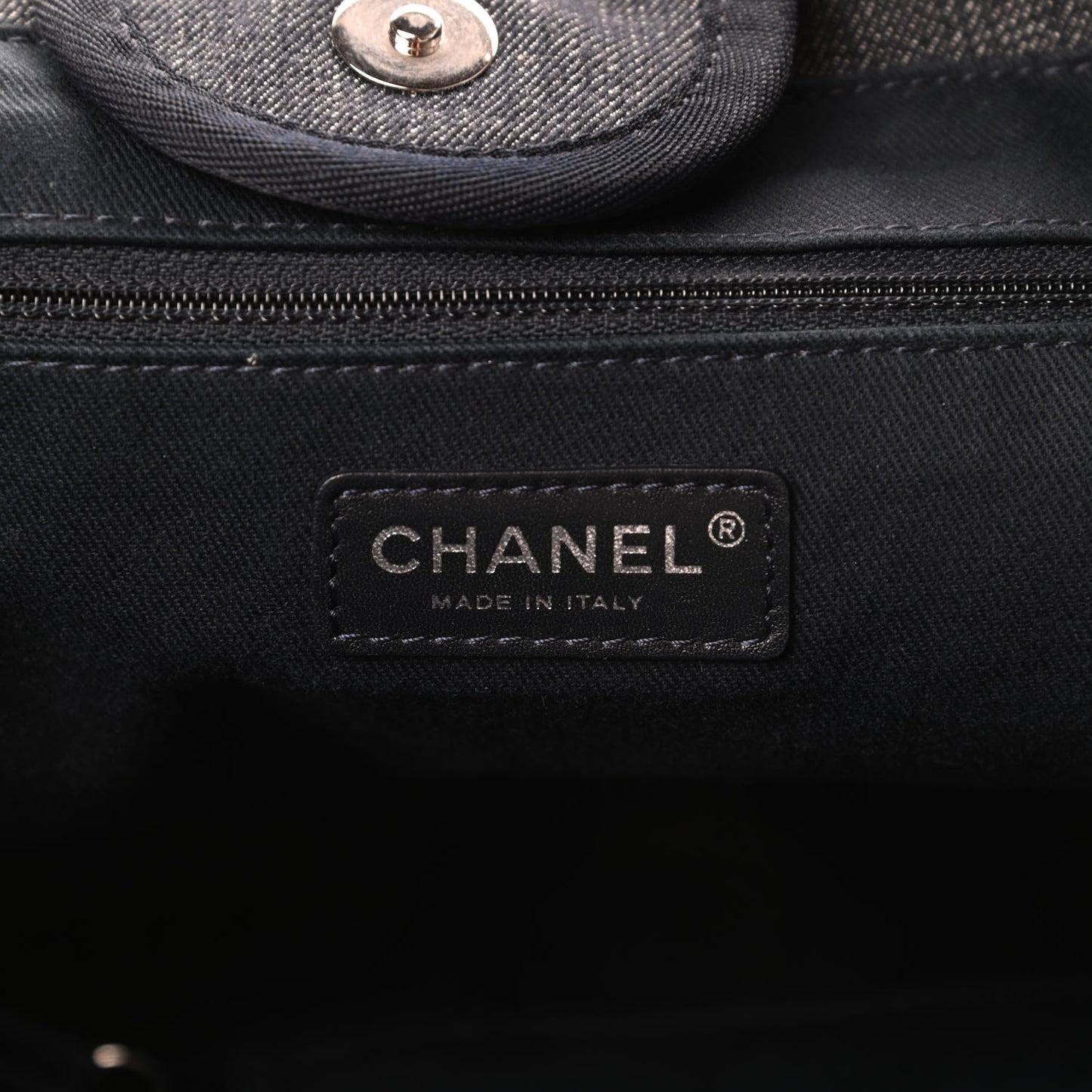 Denim Medium Deauville Tote Dark Blue