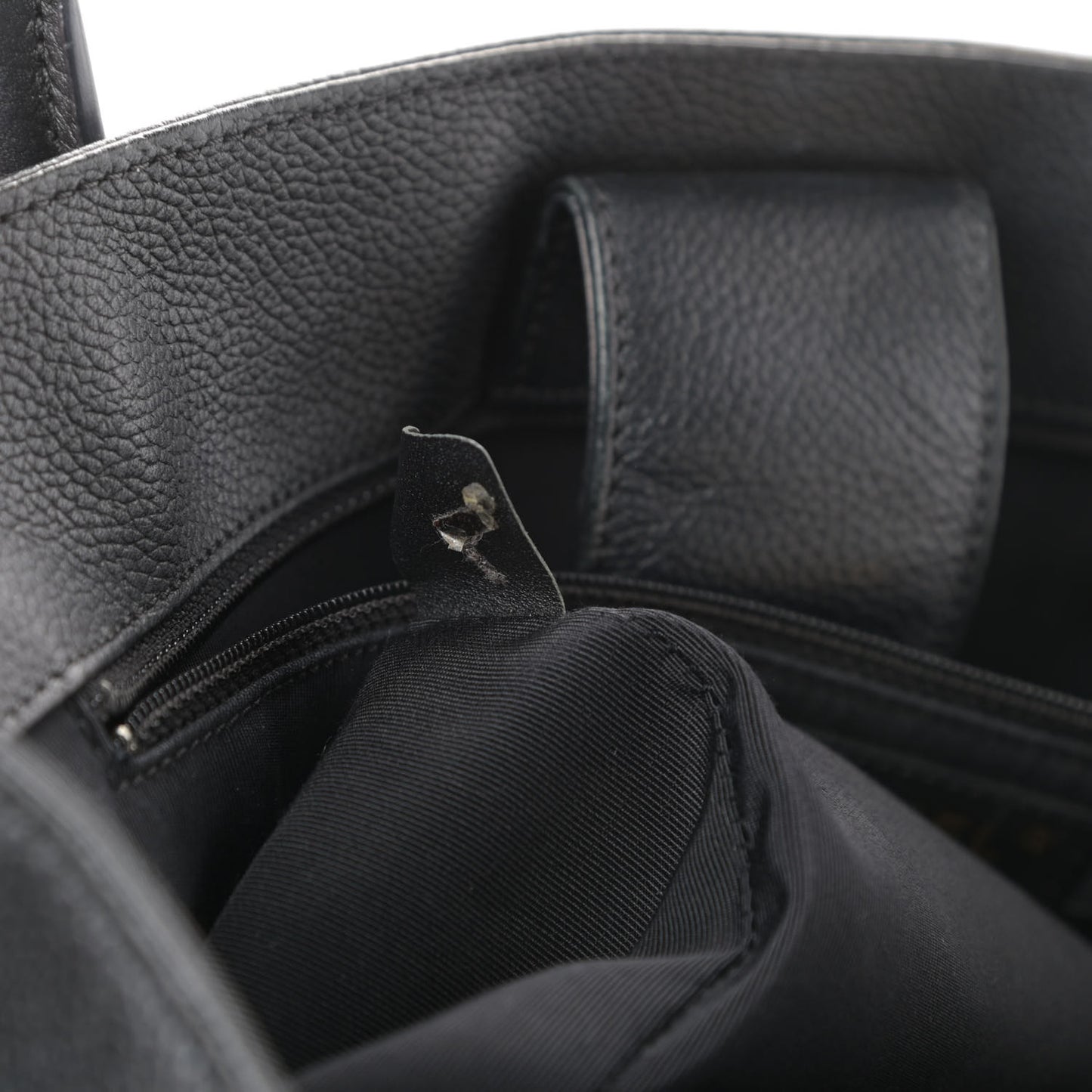 Calfskin Cerf Executive Shopper Tote Black