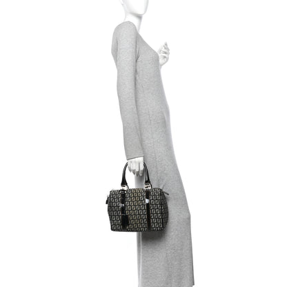Fendi Zucchino Patent Small Forever Boston Black Panna 2 of 10