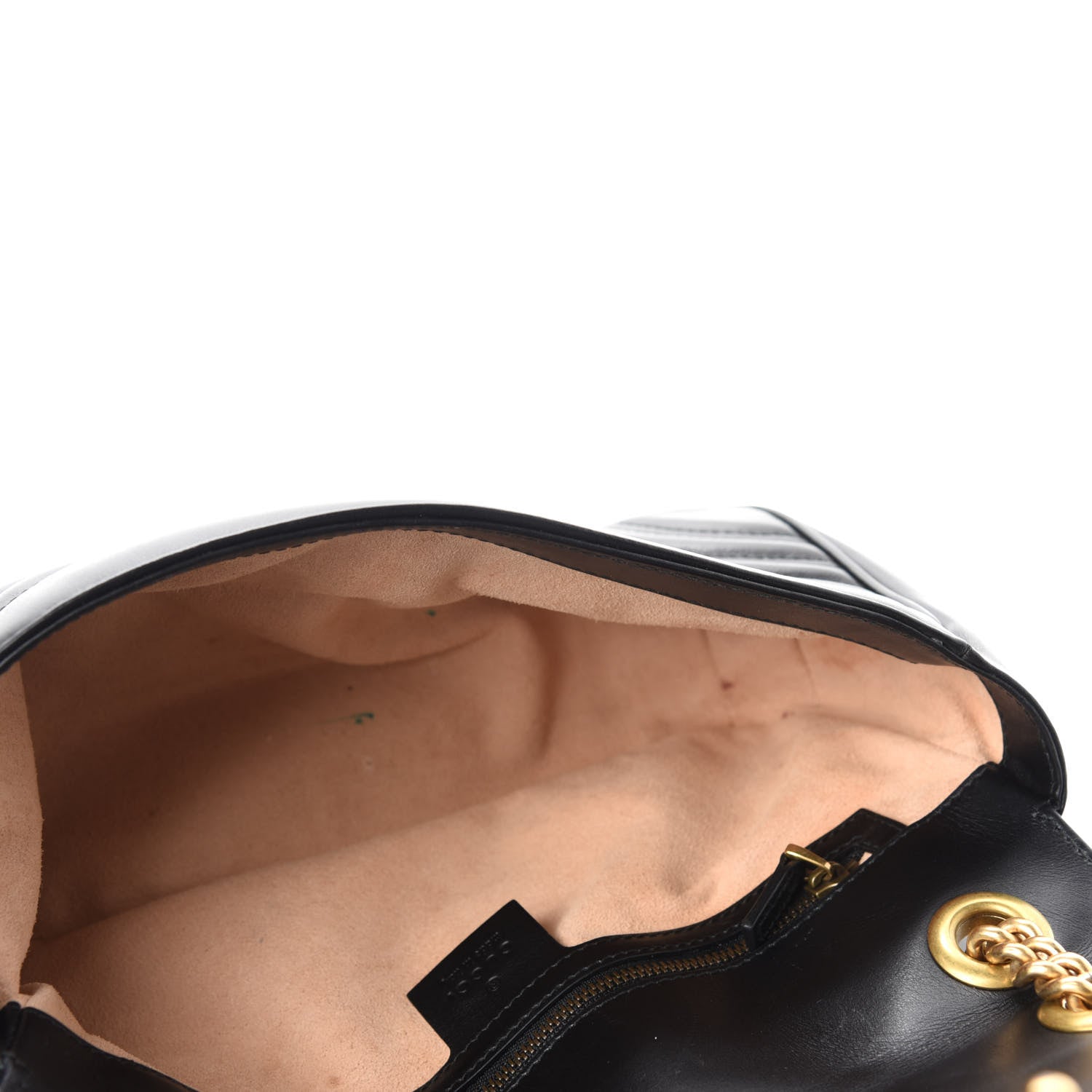 Gucci Calfskin Matelasse Small GG Marmont Shoulder Bag Black 5 of 12