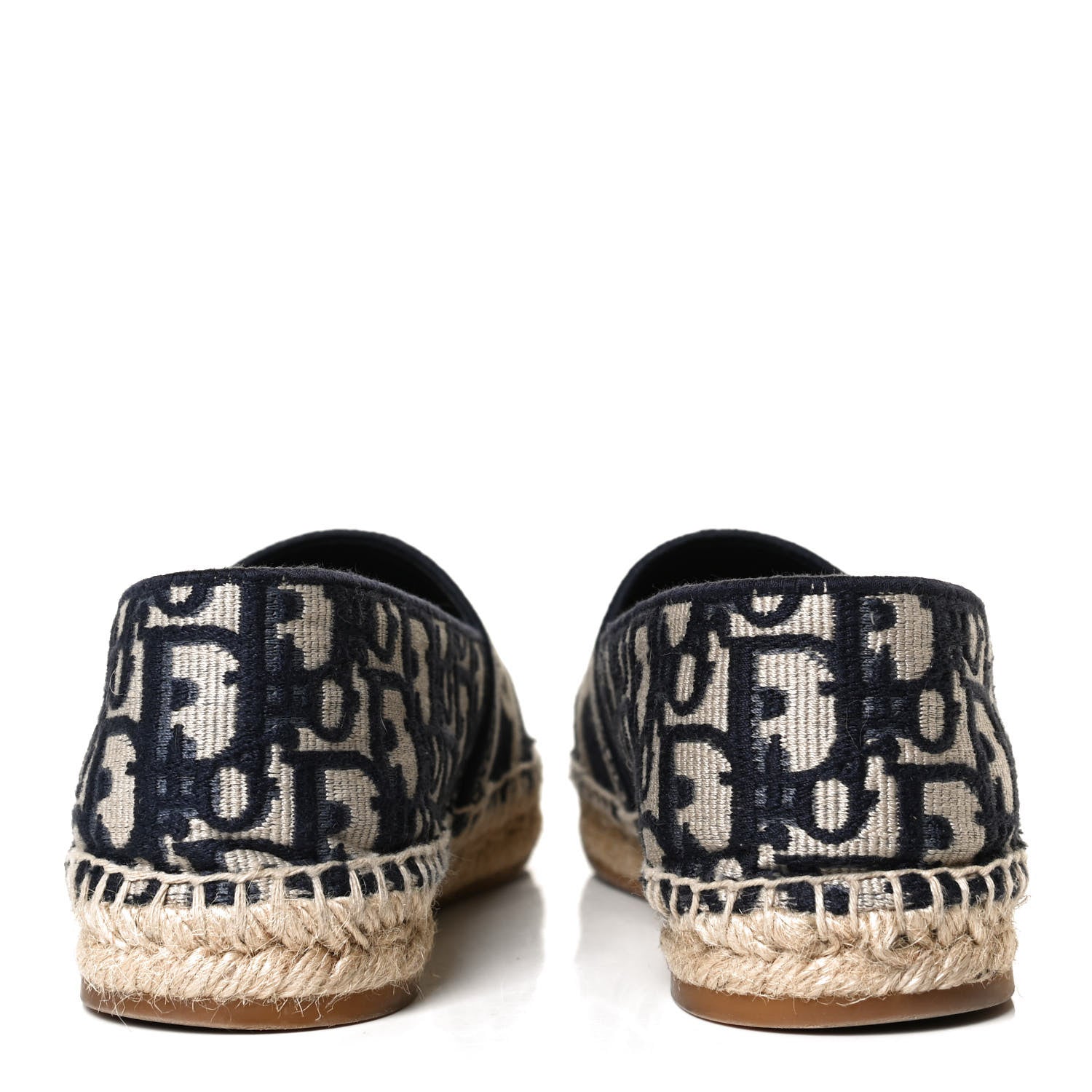 Christian Dior Oblique Embroidered Granville 15mm Espadrilles 38.5 Deep Blue 6 of 11