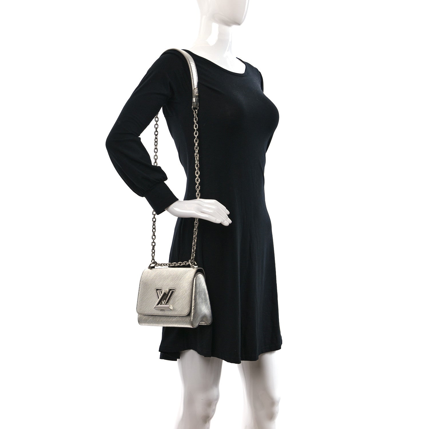 Louis Vuitton Epi Twist Shoulder Bag PM Argent 2 of 14