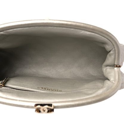 Chanel Metallic Calfskin Quilted Timeless Clutch Gold 5 of 12