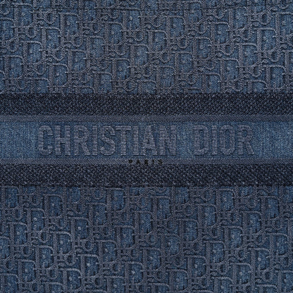 Christian Dior Oblique Denim Book Tote Denim Blue 8 of 10