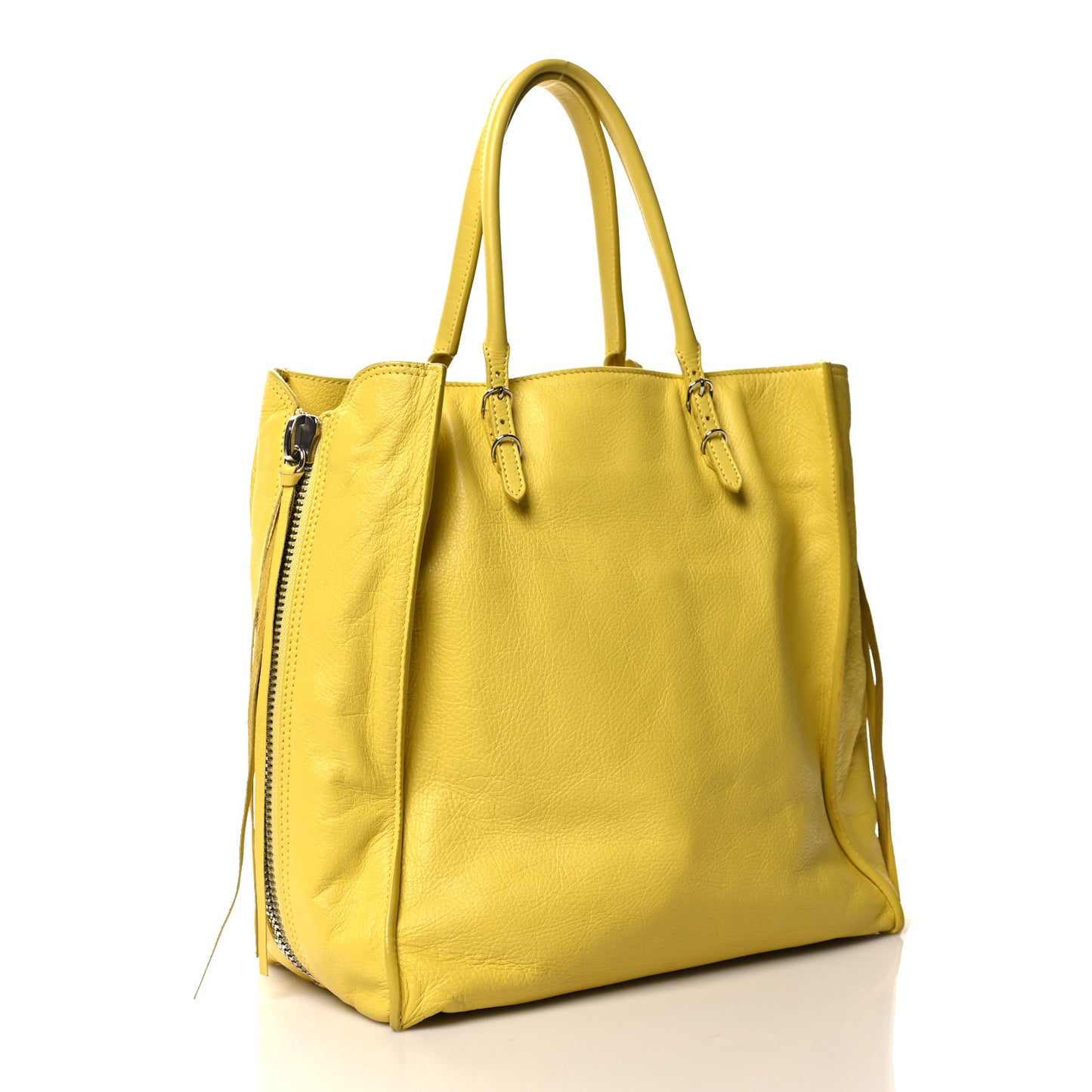 Supple Calfskin Papier A5 Zip Around Tote Jaune Soleil