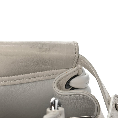 Fendi Nappa Lace Up Mini Peekaboo Iconic Satchel Bianco Carta 13 of 22