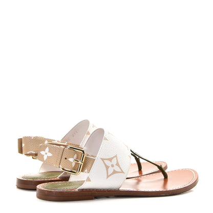Louis Vuitton Monogram Giant Sandals 37.5 White Moka 3 of 13
