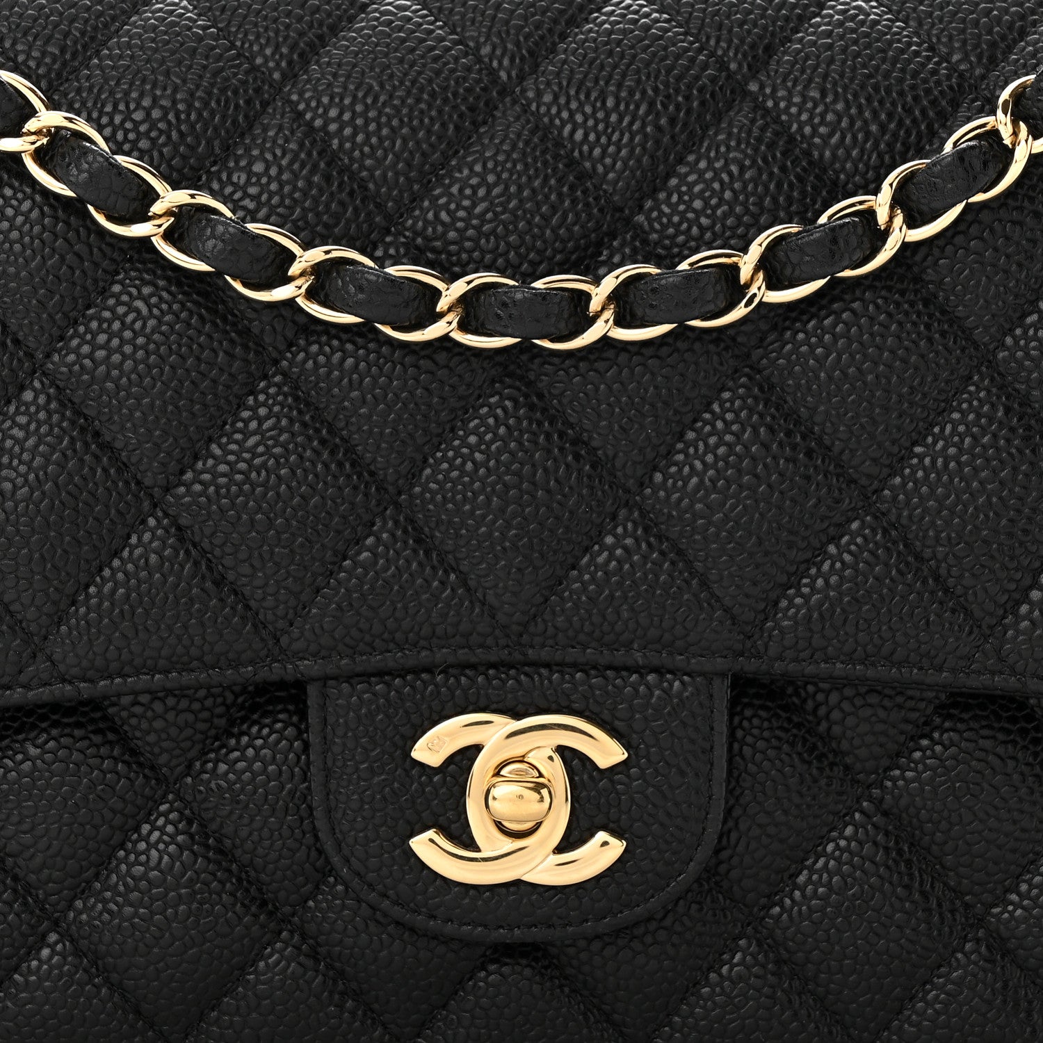 Chanel Caviar Quilted Medium Double Flap Black 8 of 11