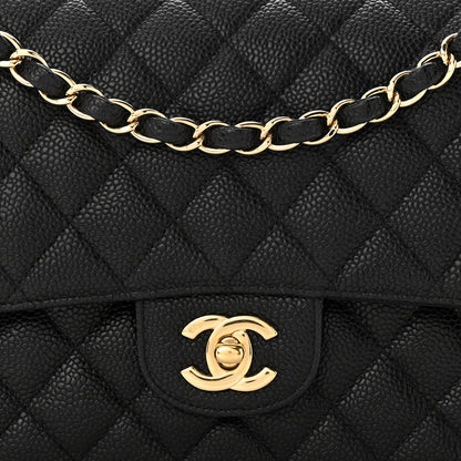 Chanel Caviar Quilted Medium Double Flap Black 8 of 11
