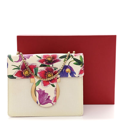 Salvatore Ferragamo Canvas Calfskin Thalia Crossbody Bag White Multicolor 12 of 12