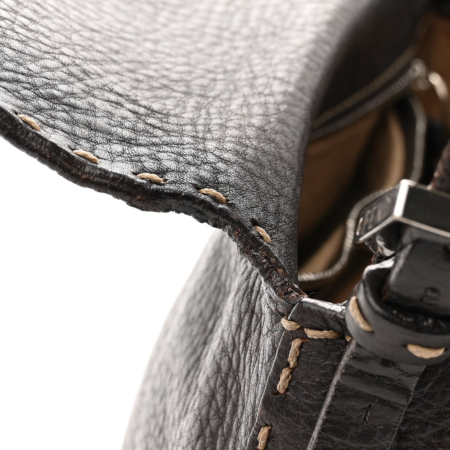 Calfskin Romano Selleria Baguette Brown