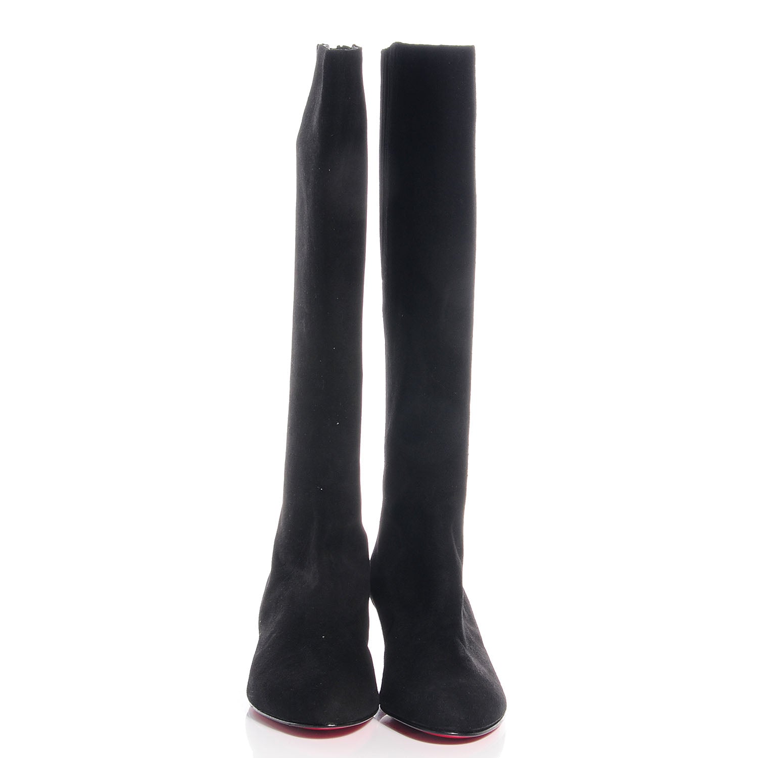 Christian Louboutin Suede Bourge 50 Tall Boots 38.5 Black 2 of 6