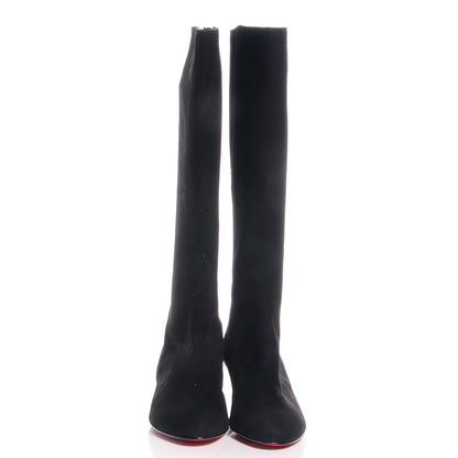 Christian Louboutin Suede Bourge 50 Tall Boots 38.5 Black 2 of 6