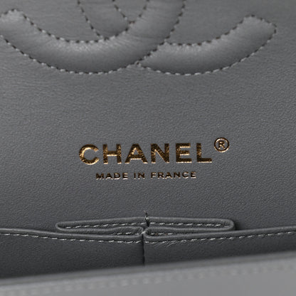 Chanel Caviar Quilted Medium Double Flap Grey 6 of 9