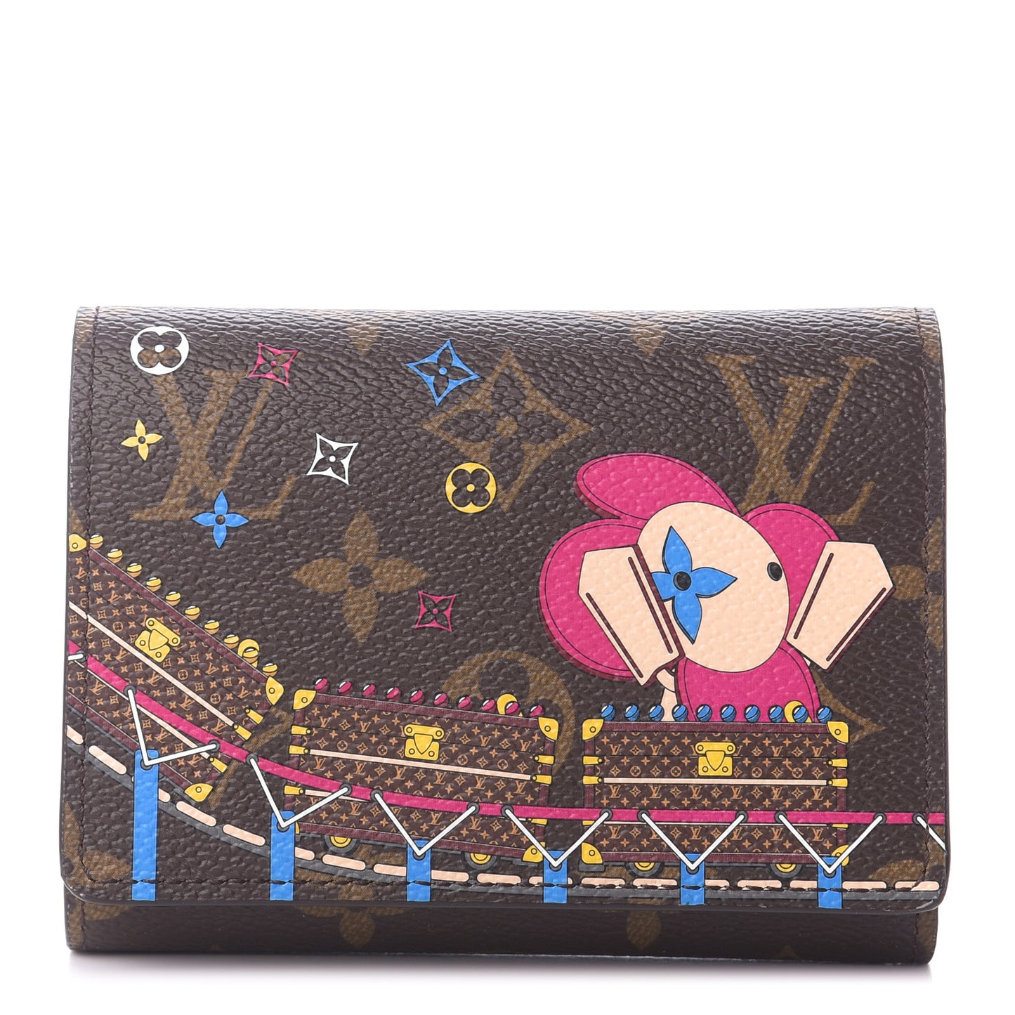 Monogram 2020 Christmas Animation Roller Coaster Victorine Wallet Pivoine