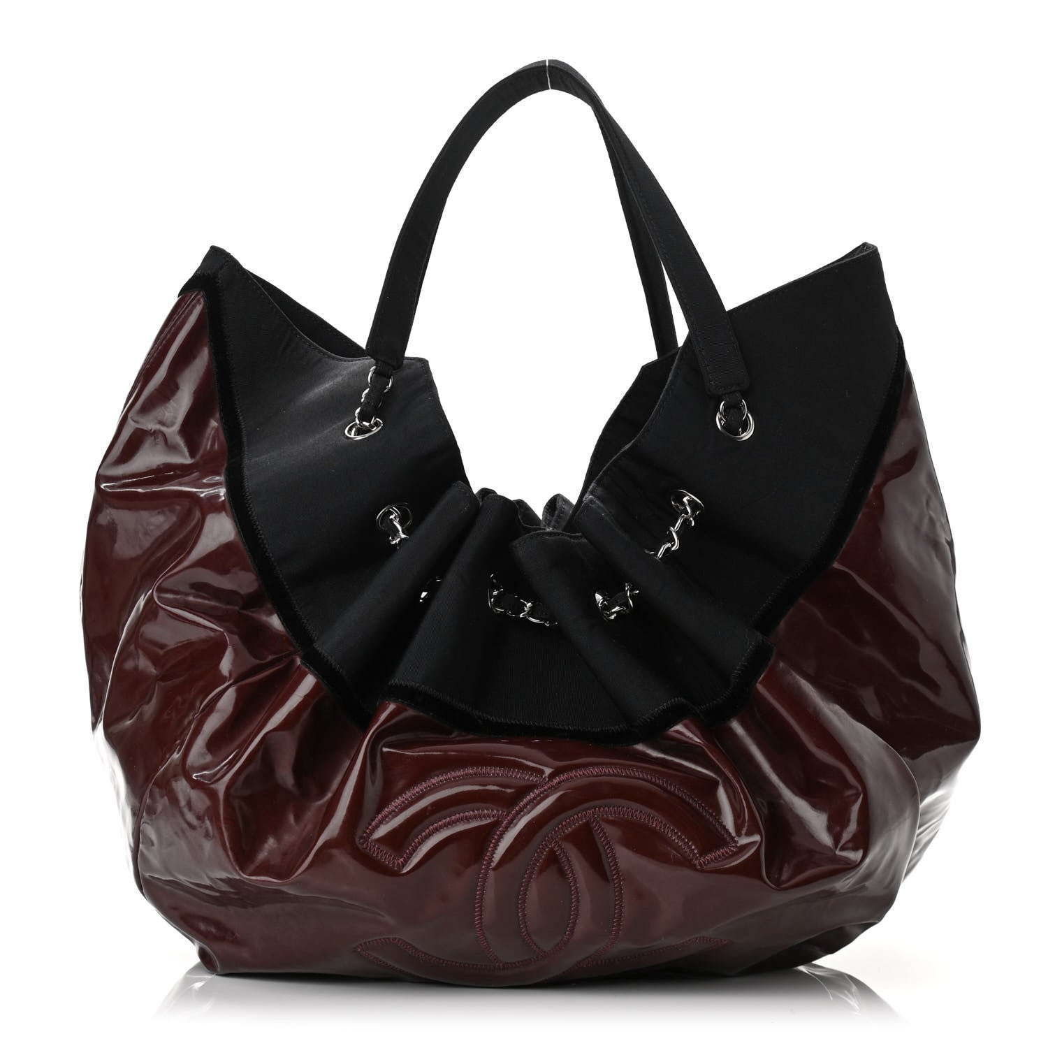 Chanel Vinyl Large Stretch Spirit Cabas Burgundy 1 of 10