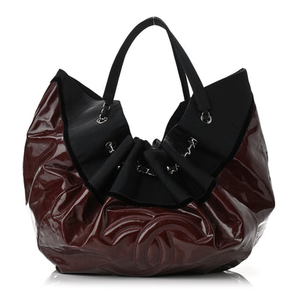 Chanel Vinyl Large Stretch Spirit Cabas Burgundy 1 of 10