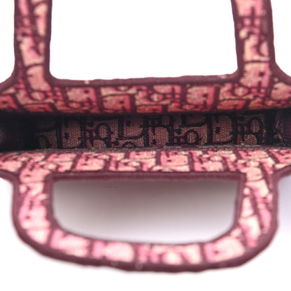 Christian Dior Oblique Mini Book Tote Burgundy Multicolor 4 of 5