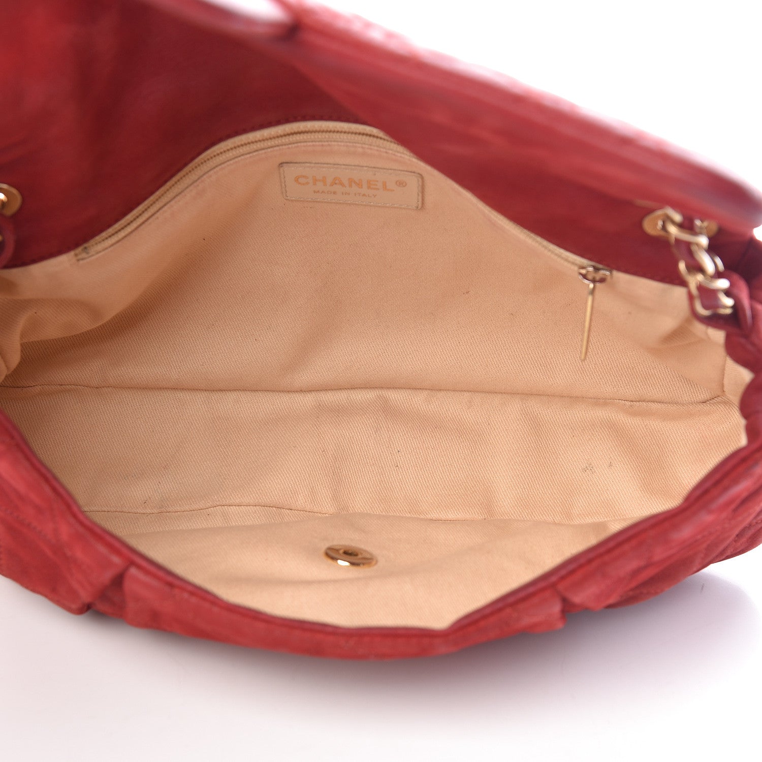 Chanel Iridescent Calfskin Large Chic Quilt Flap Red 5 of 23