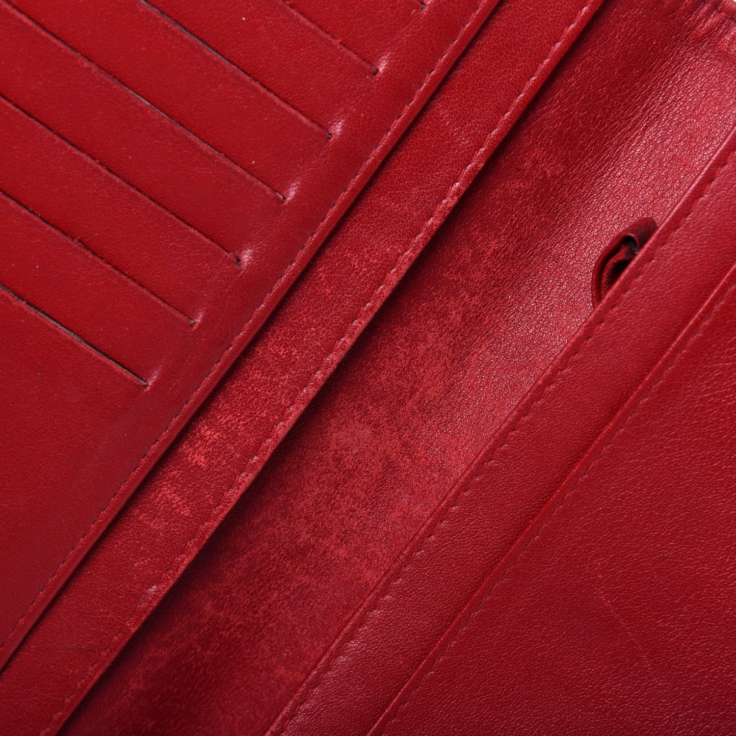 Chanel Caviar Timeless CC Yen Wallet Red 9 of 27
