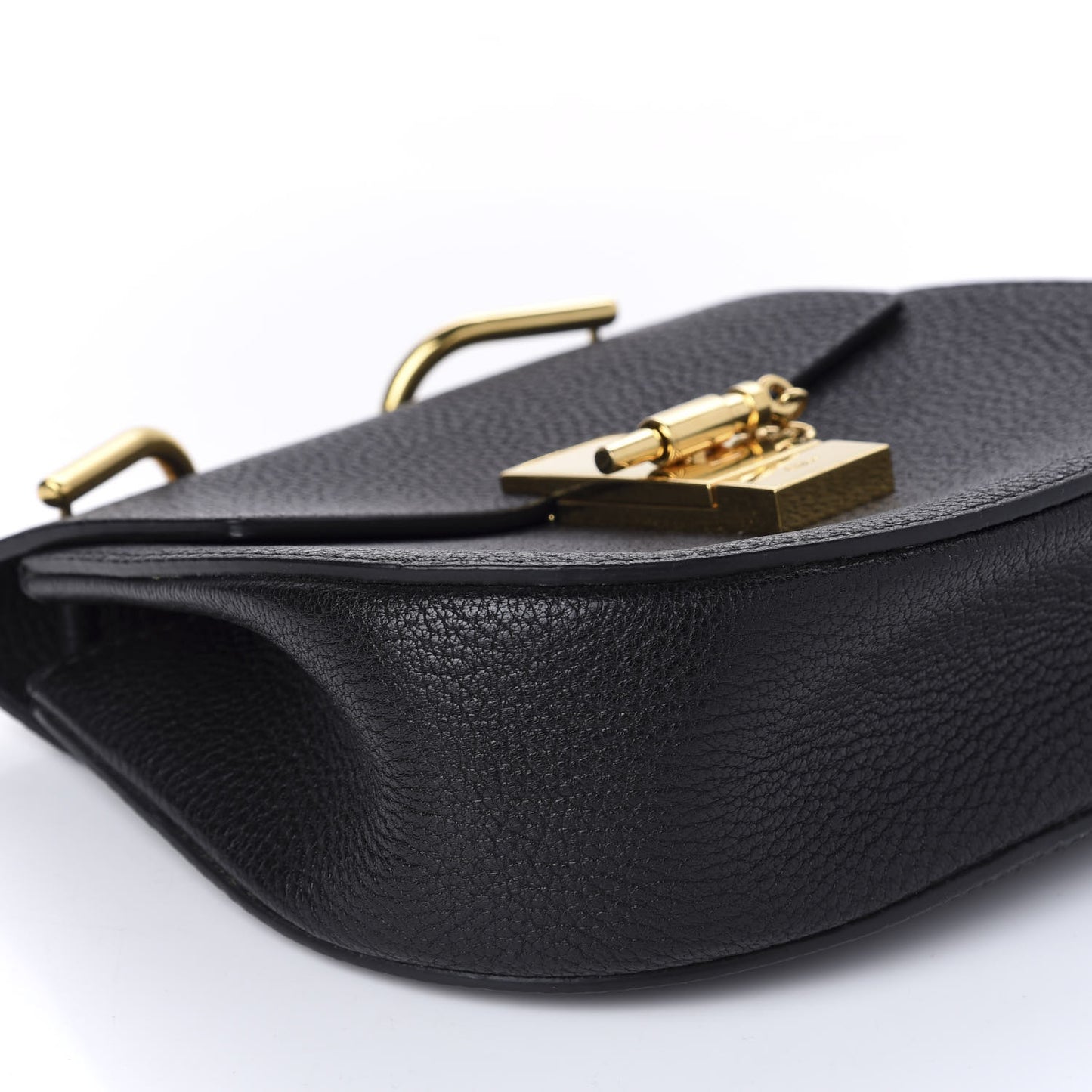 Grained Lambskin Mini Drew Shoulder Bag Black