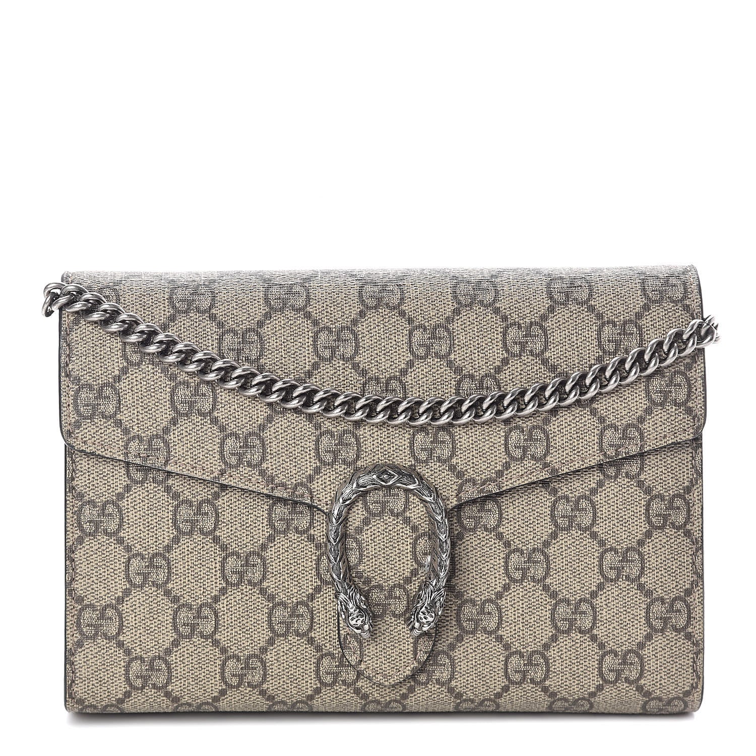 Gucci GG Supreme Monogram Mini Dionysus Chain Wallet Beige Black 1 of 14