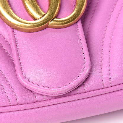 Gucci Calfskin Matelasse Small GG Marmont Shoulder Bag Candy Mousse 8 of 11