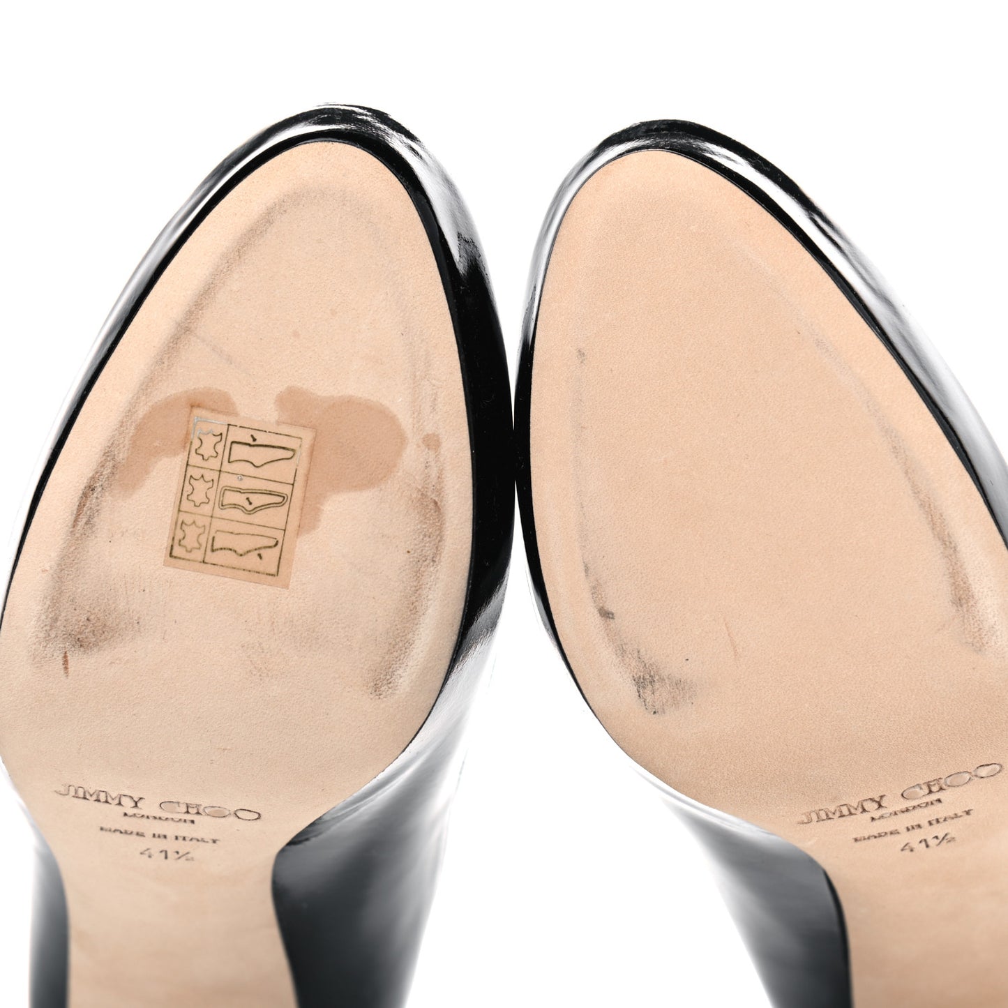 Patent Napa Sepia Platform Pumps 41.5 Beige Black
