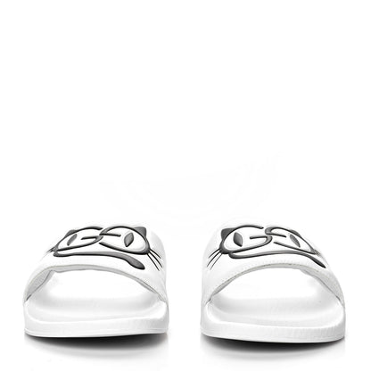 Gucci Nappa Interlocking G Cat Womens Pursuit Slide Sandals 39 Great White 2 of 6