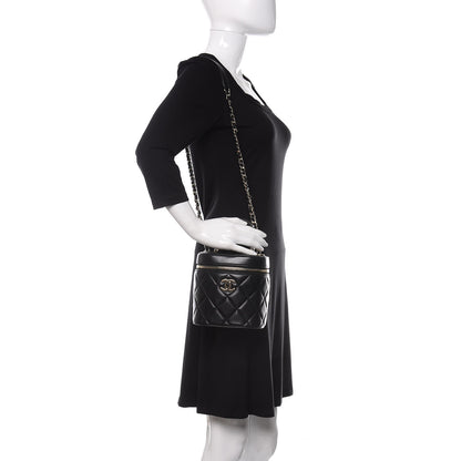 Chanel Lambskin Quilted Trendy Vanity Case Black 2 of 10
