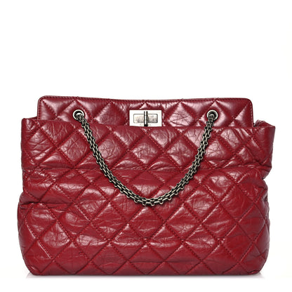 Chanel Aged Calfskin Quilted Reissue 2.55 Tote Red 1 of 13