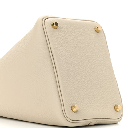 Hermes Taurillon Clemence Picotin Lock 18 PM Beton 9 of 10