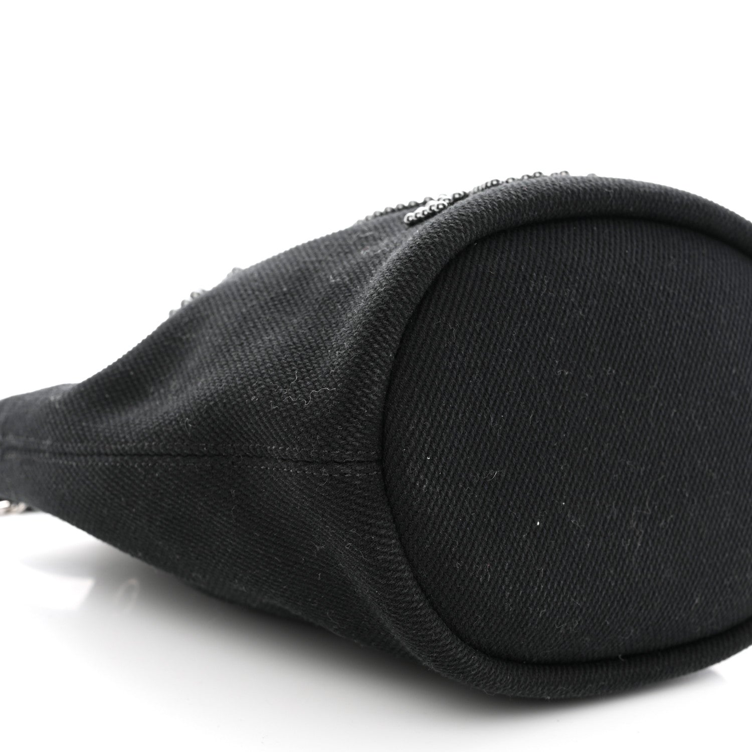 Chanel Canvas Deauville Drawstring Bucket Bag Black 9 of 10