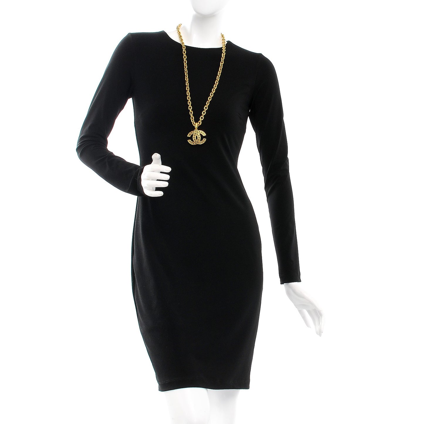 Chain CC Long Necklace Gold