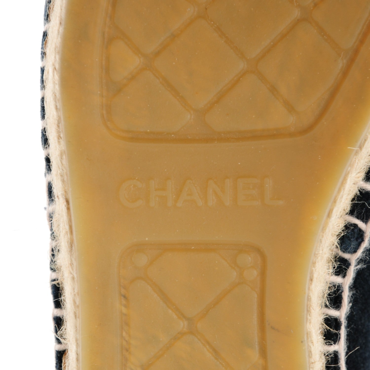 Chanel Velvet CC Espadrilles 35 Navy Black 8 of 9