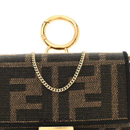Fendi Fabric Jacquard FF 1974 Nano Baguette Charm Tobacco Moro Black 8 of 11