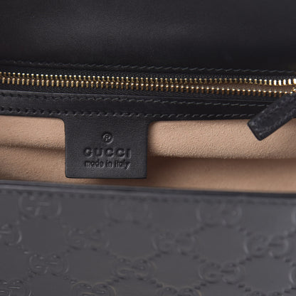 Gucci Guccissima Medium Padlock Shoulder Bag Black 5 of 11