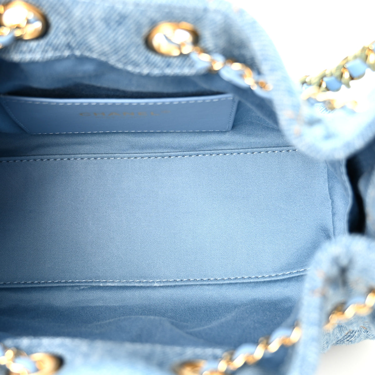 Chanel Denim Quilted Mini Chanel 25 Handbag Blue 5 of 10