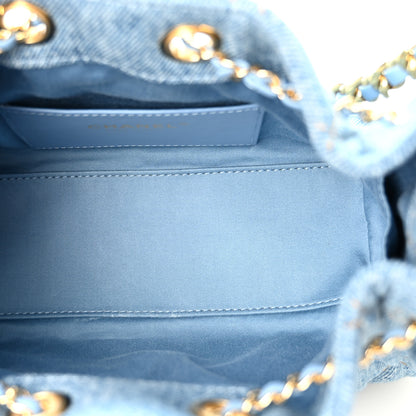 Chanel Denim Quilted Mini Chanel 25 Handbag Blue 5 of 10