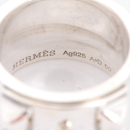 Hermes Sterling Silver Collier De Chien CDC Ring 50 5.25 4 of 5