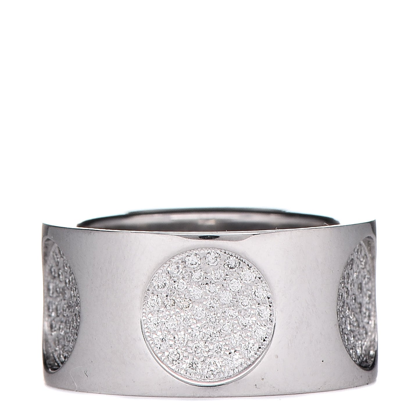 18K White Gold Diamond Empreinte Ring 49 4.75