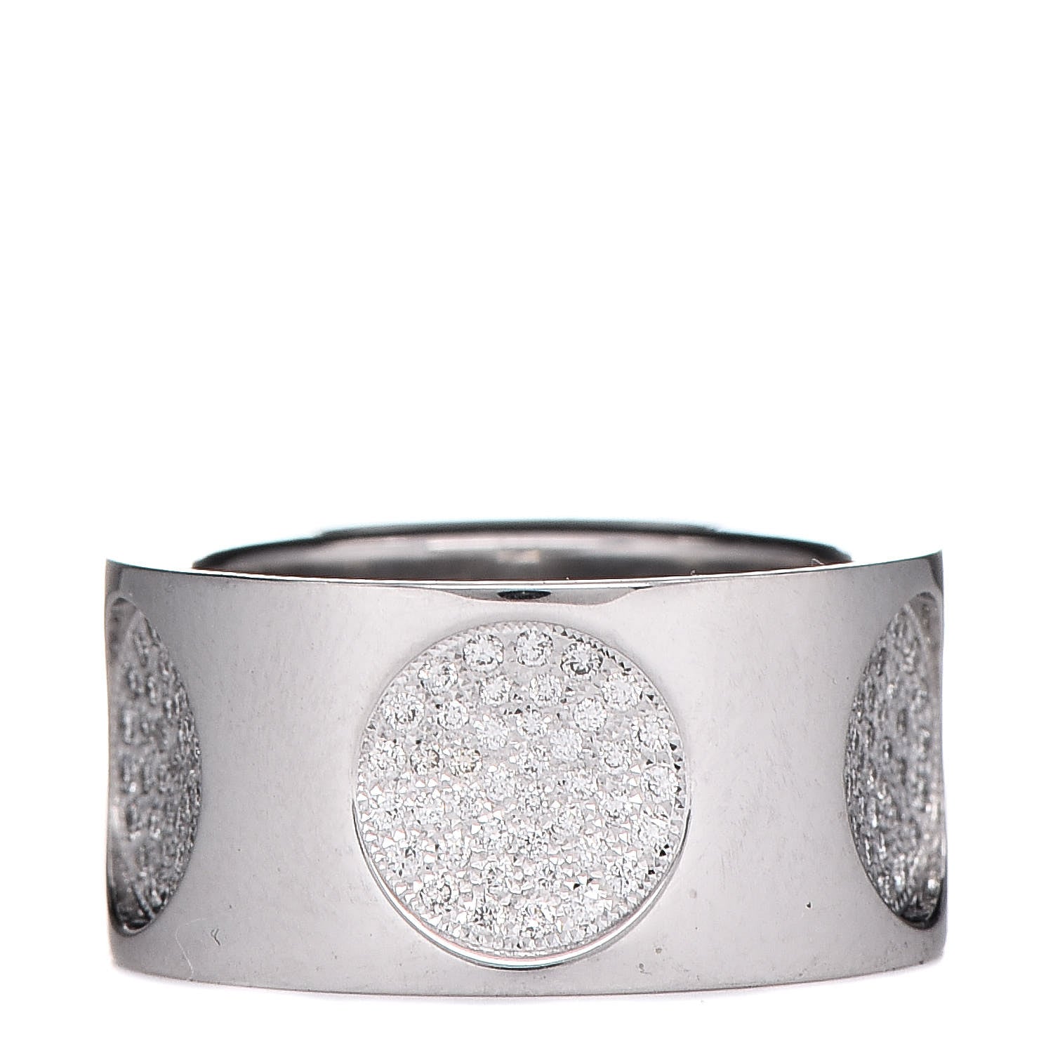 Louis Vuitton 18K White Gold Diamond Empreinte Ring 49 4.75 1 of 7